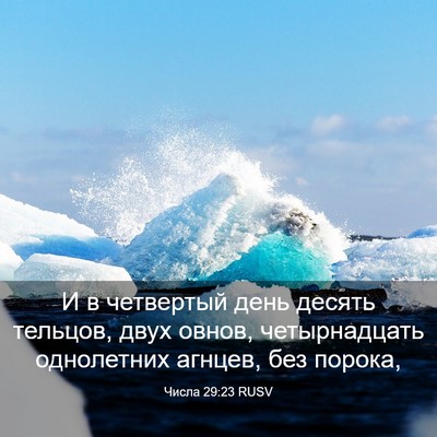 Picture 03 - Числа 29:23 RUSV - И в четвертый день десять - Bible Verse Picture