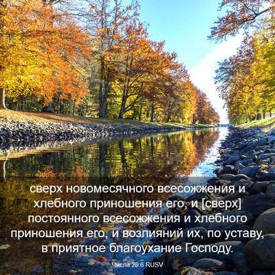 Picture 03 - Числа 29:6 RUSV - сверх новомесячного - Bible Verse Picture