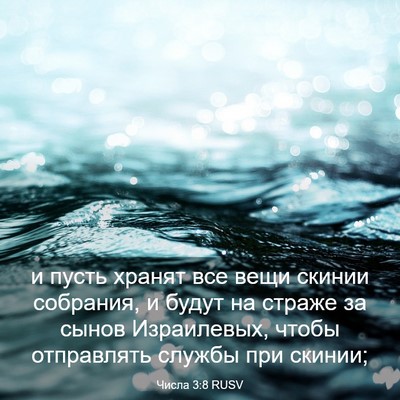 Picture 03 - Числа 3:8 RUSV - и пусть хранят все вещи - Bible Verse Picture