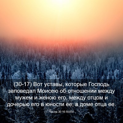 Picture 03 - Числа 30:16 RUSV - (30-17) Вот уставы, которые - Bible Verse Picture