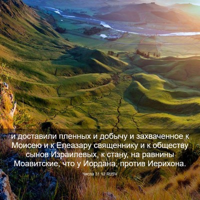 Picture 03 - Числа 31:12 RUSV - и доставили пленных и - Bible Verse Picture