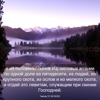 Picture 03 - Числа 31:30 RUSV - и из половины сынов - Bible Verse Picture