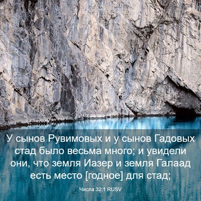 Picture 03 - Числа 32:1 RUSV - У сынов Рувимовых и у сынов - Bible Verse Picture