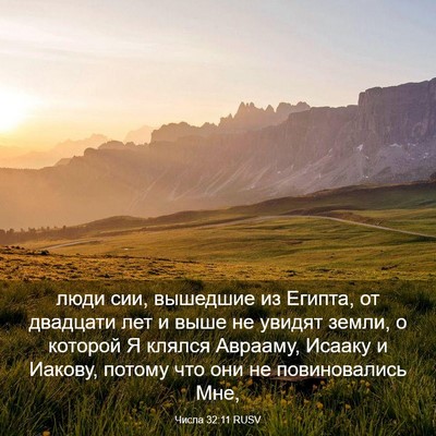 Picture 03 - Числа 32:11 RUSV - люди сии, вышедшие из - Bible Verse Picture