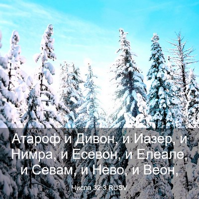Picture 03 - Числа 32:3 RUSV - Атароф и Дивон, и Иазер, и - Bible Verse Picture