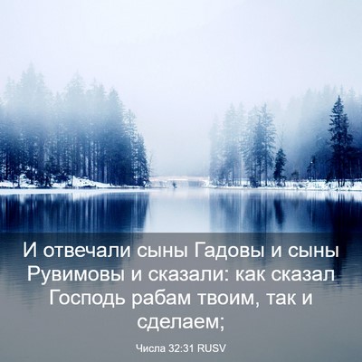 Picture 03 - Числа 32:31 RUSV - И отвечали сыны Гадовы и - Bible Verse Picture