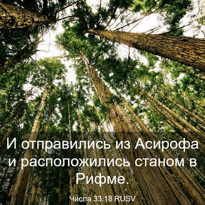 Picture 03 - Числа 33:18 RUSV - И отправились из Асирофа и - Bible Verse Picture