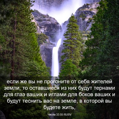 Picture 03 - Числа 33:55 RUSV - если же вы не прогоните от - Bible Verse Picture