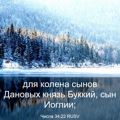 Picture 03 - Числа 34:22 RUSV - для колена сынов Дановых - Bible Verse Picture