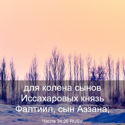 Picture 03 - Числа 34:26 RUSV - для колена сынов - Bible Verse Picture
