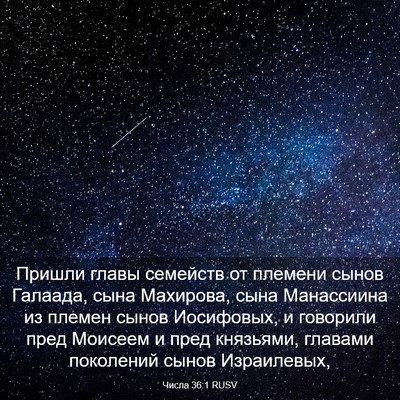 Picture 03 - Числа 36:1 RUSV - Пришли главы семейств от - Bible Verse Picture