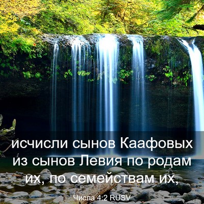 Picture 03 - Числа 4:2 RUSV - исчисли сынов Каафовых из - Bible Verse Picture