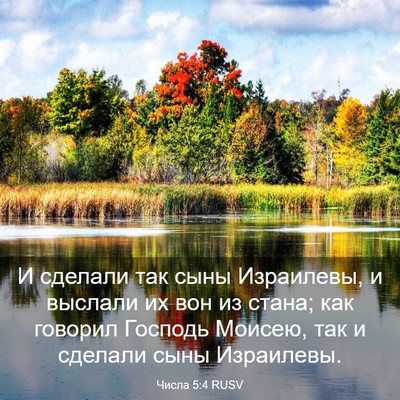 Picture 03 - Числа 5:4 RUSV - И сделали так сыны - Bible Verse Picture
