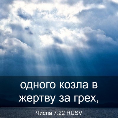 Picture 03 - Числа 7:22 RUSV - одного козла в жертву за - Bible Verse Picture