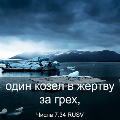 Picture 03 - Числа 7:34 RUSV - один козел в жертву за - Bible Verse Picture