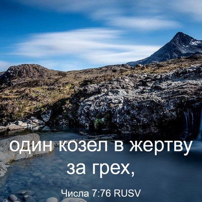 Picture 03 - Числа 7:76 RUSV - один козел в жертву за - Bible Verse Picture