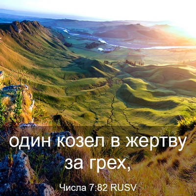 Picture 03 - Числа 7:82 RUSV - один козел в жертву за - Bible Verse Picture