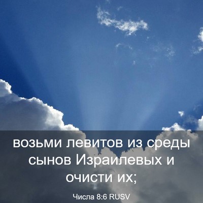 Picture 03 - Числа 8:6 RUSV - возьми левитов из среды - Bible Verse Picture