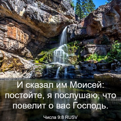 Picture 03 - Числа 9:8 RUSV - И сказал им Моисей: - Bible Verse Picture