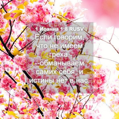 Picture 04 - 1 Иоанна 1:8 RUSV - Если говорим, что не имеем - Bible Verse Picture