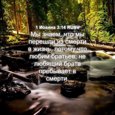 Picture 04 - 1 Иоанна 3:14 RUSV - Мы знаем, что мы перешли из - Bible Verse Picture