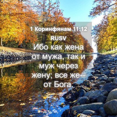 Picture 04 - 1 Коринфянам 11:12 RUSV - Ибо как жена от мужа, так и - Bible Verse Picture