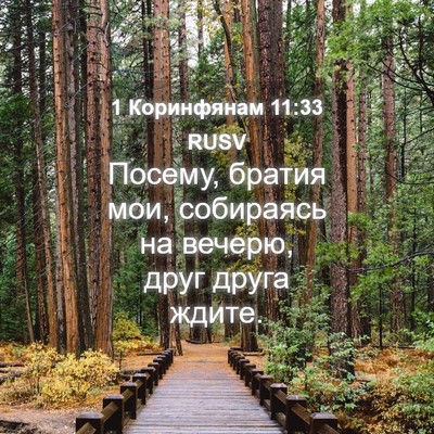 Picture 04 - 1 Коринфянам 11:33 RUSV - Посему, братия мои, - Bible Verse Picture