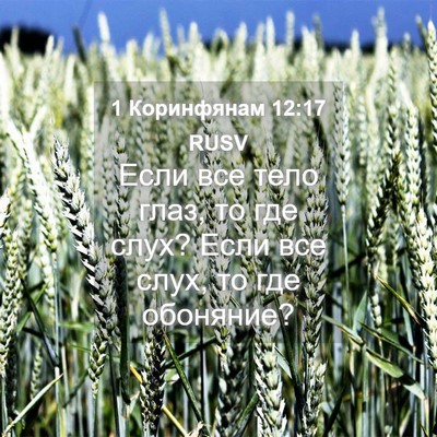 Picture 04 - 1 Коринфянам 12:17 RUSV - Если все тело глаз, то где - Bible Verse Picture