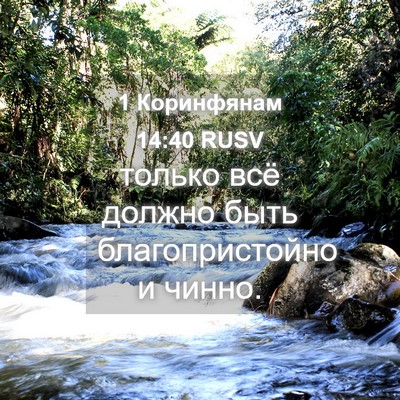 Picture 04 - 1 Коринфянам 14:40 RUSV - только всё должно быть - Bible Verse Picture