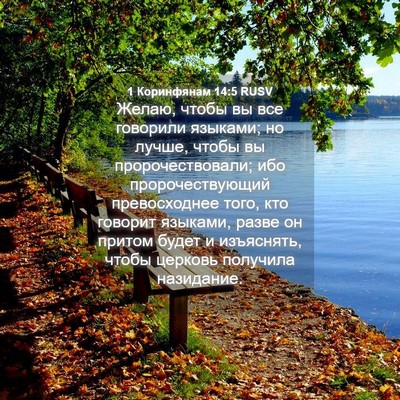 Picture 04 - 1 Коринфянам 14:5 RUSV - Желаю, чтобы вы все - Bible Verse Picture