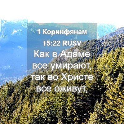 Picture 04 - 1 Коринфянам 15:22 RUSV - Как в Адаме все умирают, - Bible Verse Picture