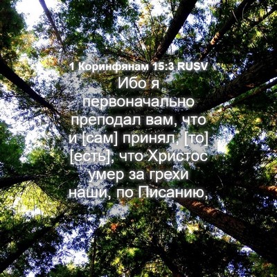 Picture 04 - 1 Коринфянам 15:3 RUSV - Ибо я первоначально - Bible Verse Picture