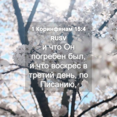 Picture 04 - 1 Коринфянам 15:4 RUSV - и что Он погребен был, и что - Bible Verse Picture