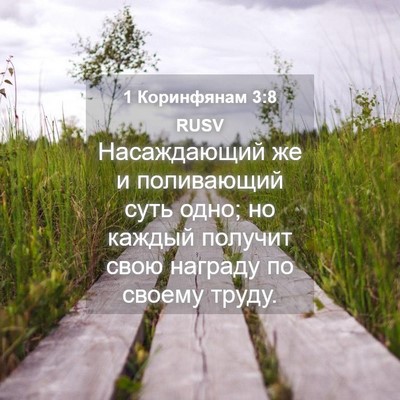 Picture 04 - 1 Коринфянам 3:8 RUSV - Насаждающий же и - Bible Verse Picture