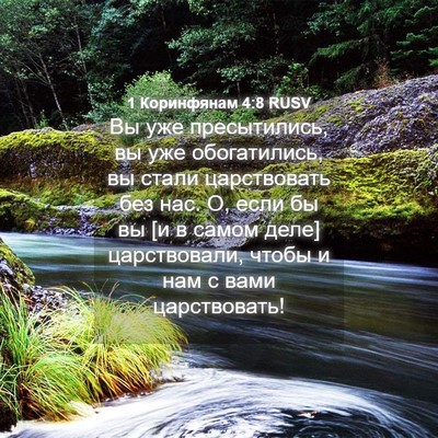 Picture 04 - 1 Коринфянам 4:8 RUSV - Вы уже пресытились, вы уже - Bible Verse Picture