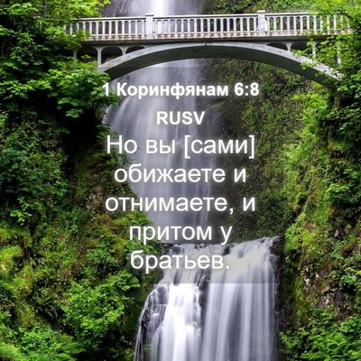 Picture 04 - 1 Коринфянам 6:8 RUSV - Но вы [сами] обижаете и - Bible Verse Picture