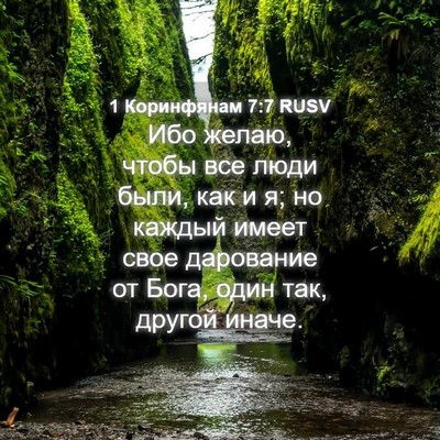 Picture 04 - 1 Коринфянам 7:7 RUSV - Ибо желаю, чтобы все люди - Bible Verse Picture