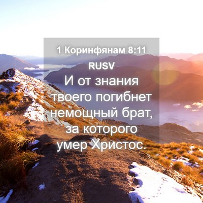 Picture 04 - 1 Коринфянам 8:11 RUSV - И от знания твоего - Bible Verse Picture