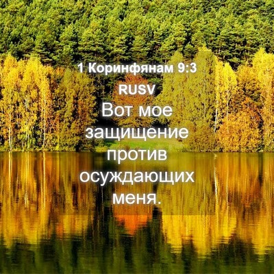 Picture 04 - 1 Коринфянам 9:3 RUSV - Вот мое защищение против - Bible Verse Picture