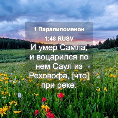Picture 04 - 1 Паралипоменон 1:48 RUSV - И умер Самла, и воцарился - Bible Verse Picture