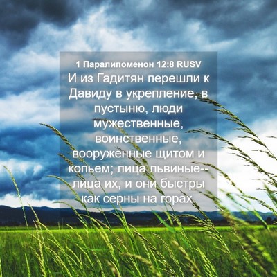 Picture 04 - 1 Паралипоменон 12:8 RUSV - И из Гадитян перешли к - Bible Verse Picture