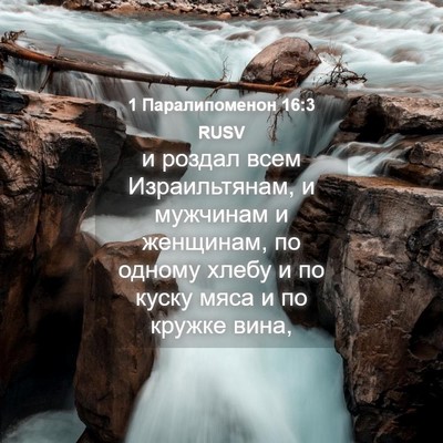 Picture 04 - 1 Паралипоменон 16:3 RUSV - и роздал всем - Bible Verse Picture