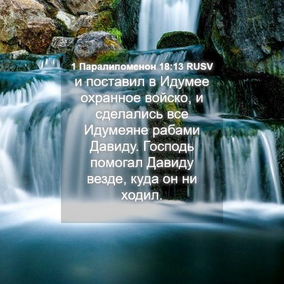 Picture 04 - 1 Паралипоменон 18:13 RUSV - и поставил в Идумее - Bible Verse Picture