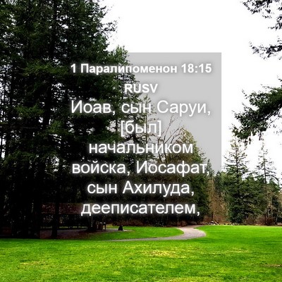 Picture 04 - 1 Паралипоменон 18:15 RUSV - Иоав, сын Саруи, [был] - Bible Verse Picture