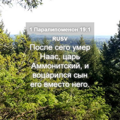 Picture 04 - 1 Паралипоменон 19:1 RUSV - После сего умер Наас, царь - Bible Verse Picture