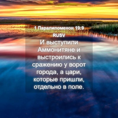 Picture 04 - 1 Паралипоменон 19:9 RUSV - И выступили Аммонитяне и - Bible Verse Picture