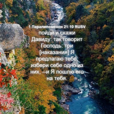Picture 04 - 1 Паралипоменон 21:10 RUSV - пойди и скажи Давиду: так - Bible Verse Picture