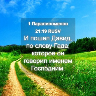 Picture 04 - 1 Паралипоменон 21:19 RUSV - И пошел Давид, по слову - Bible Verse Picture