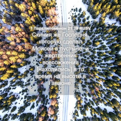 Picture 04 - 1 Паралипоменон 21:29 RUSV - Скиния же Господня, - Bible Verse Picture