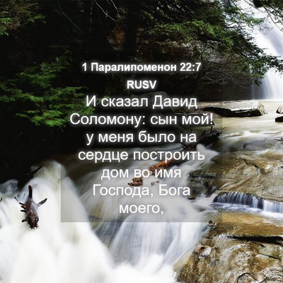 Picture 04 - 1 Паралипоменон 22:7 RUSV - И сказал Давид Соломону: - Bible Verse Picture